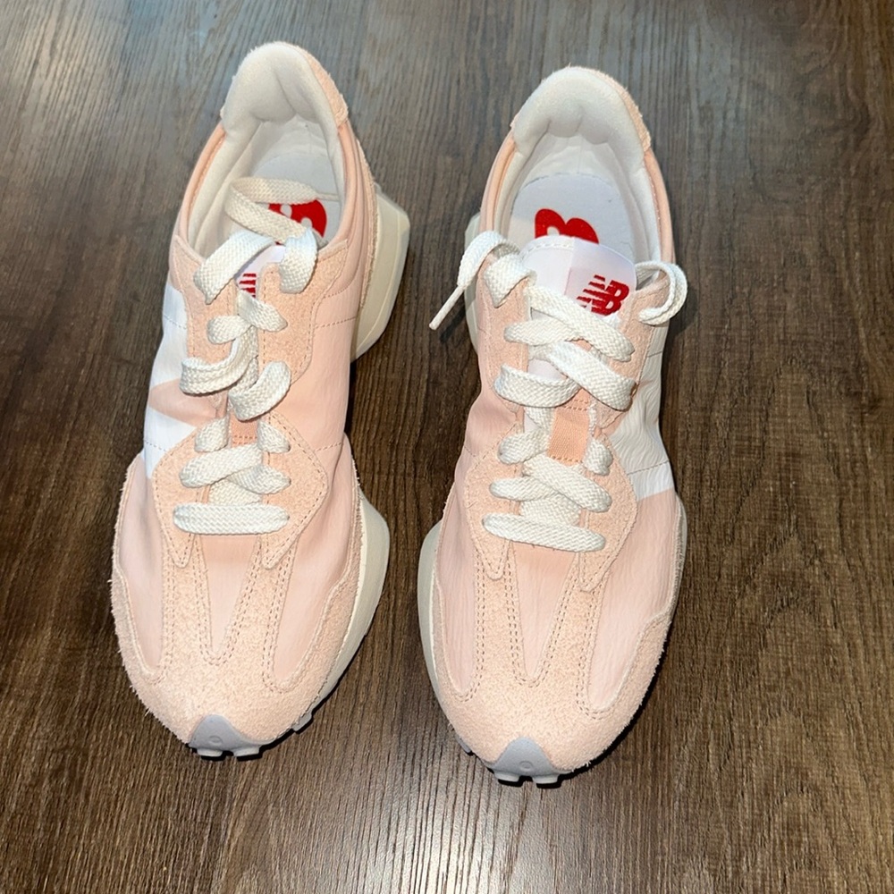 New Balance Pale Pink and White Women's Sneakers - Picture 2 of 8